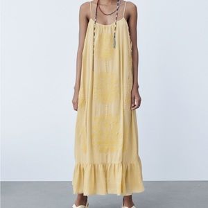 ZARA yellow maxi dress